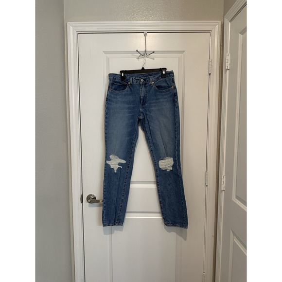 Levi's Big E 511 Slim Fit‎ Jeans W34 L32 Thrashed Distressed Mid Wash Denim Mens - Picture 1 of 6